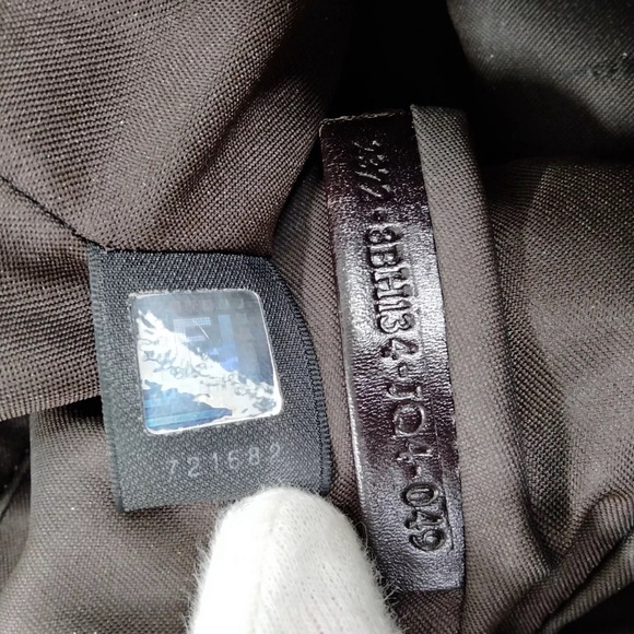 FENDI Zucchino Tote Bag Canvas Leather Brown - Picture 8 of 8